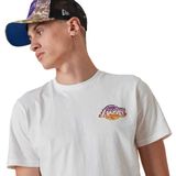 Férfi póló New Era NBA Team Water Print LA Lakers T-shirt White