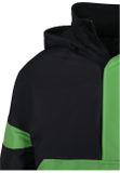 Urban Classics 3-Tone Neon Mix Pull Over Jacket black/neon green