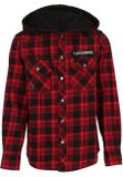 Brandit Iron Maiden Checkshirt Sweathood Eddy dark red/black