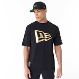 Férfi póló New Era Flag Oversized T-Shirt Black Gold