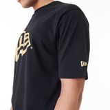 Férfi póló New Era Flag Oversized T-Shirt Black Gold