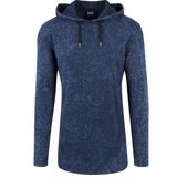 Férfi pulóver Urban Classics Random Wash Hoody indigo