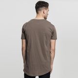 Férfi póló Urban Classics Shaped Long Tee army green