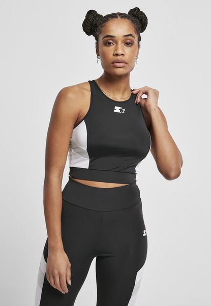 Ladies Starter Sports Cropped Top black/white