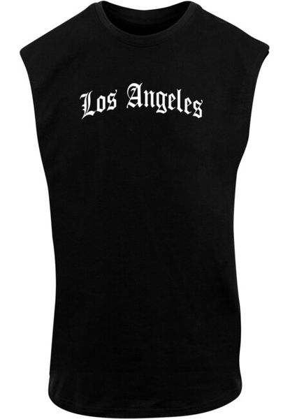 Mr. Tee Los Angeles Wording Sleeveless Tee black