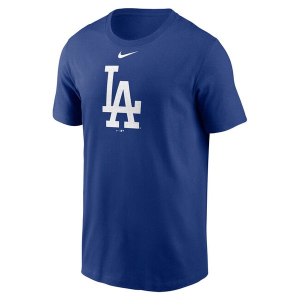 Nike T-shirt Men's Fuse Large Logo Cotton Tee Los Angeles Dodgers rush blue