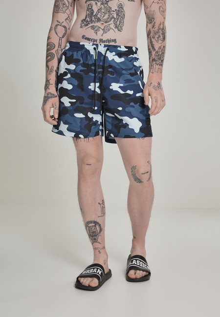 Urban Classics Camo Swimshorts blue camo akciós termékkép 1