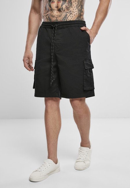 Urban Classics Drawstring Cargo Shorts black akciós termékkép 1