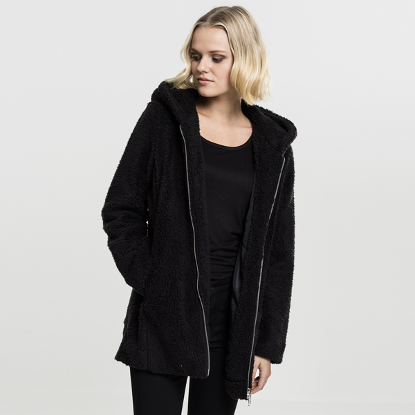 Urban Classics Ladies Sherpa Jacket black akciós termékkép 1