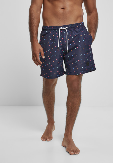 Urban Classics Pattern Swim Shorts sunglasses aop akciós termékkép 1