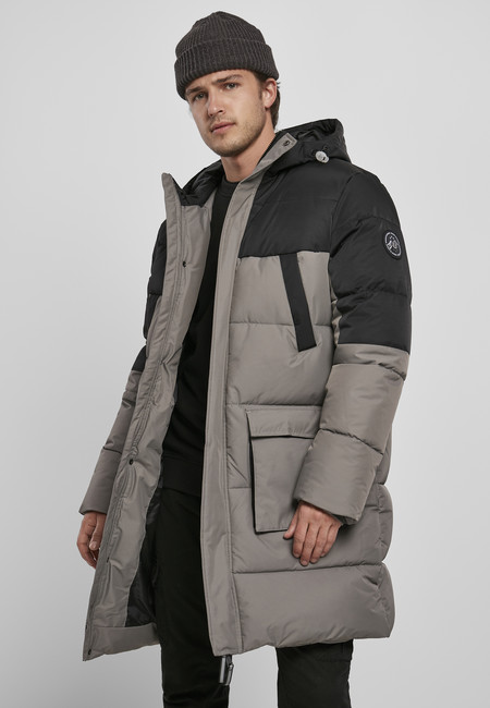 Urban Classics Puffer Parka asphalt/black akciós termékkép 1