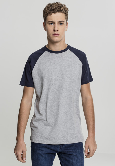 Urban Classics Raglan Contrast Tee grey/navy akciós termékkép 1