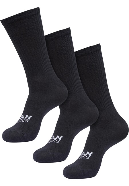 Urban Classics Simple Flat Knit Socks 3-Pack black akciós termékkép 1