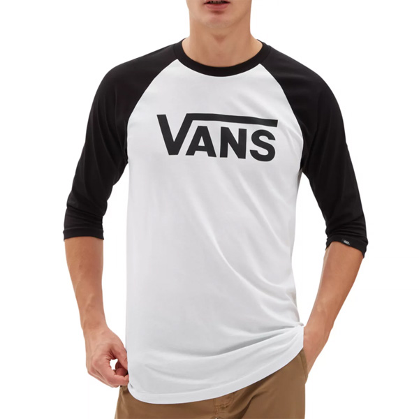 Férfi Pólo VANS CLASSIC RAGLAN White/Black akciós termékkép 1